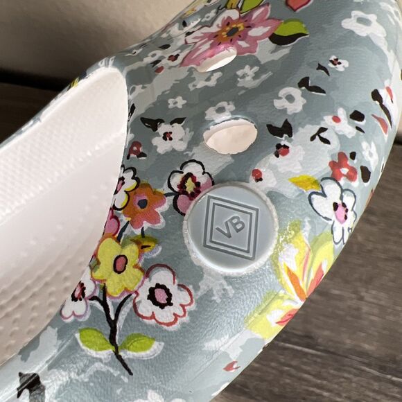 CROCS x Vera Bradley KADEE Limited Edition Blue Floral Flats Womens Size 6 US - Picture 6 of 9